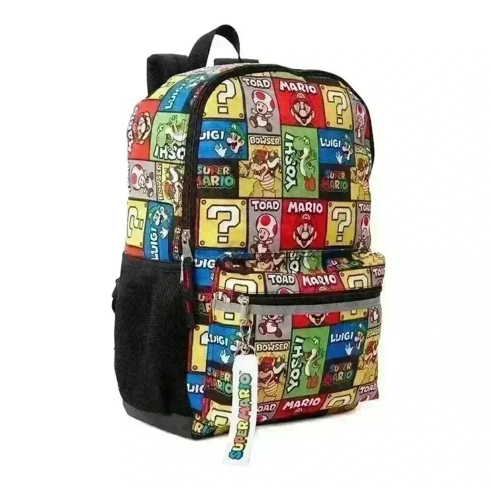 Nintendo Super Mario Bros Kids Unisex 17" Backpack Laptop Sleeve Padded Shoulder - Picture 5 of 7